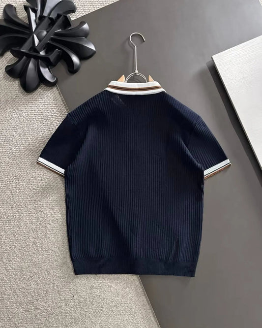 Striped Collared Polo Shirt