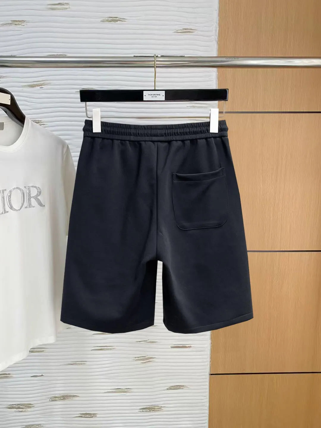 Side Printed Panel Zipper Shorts
