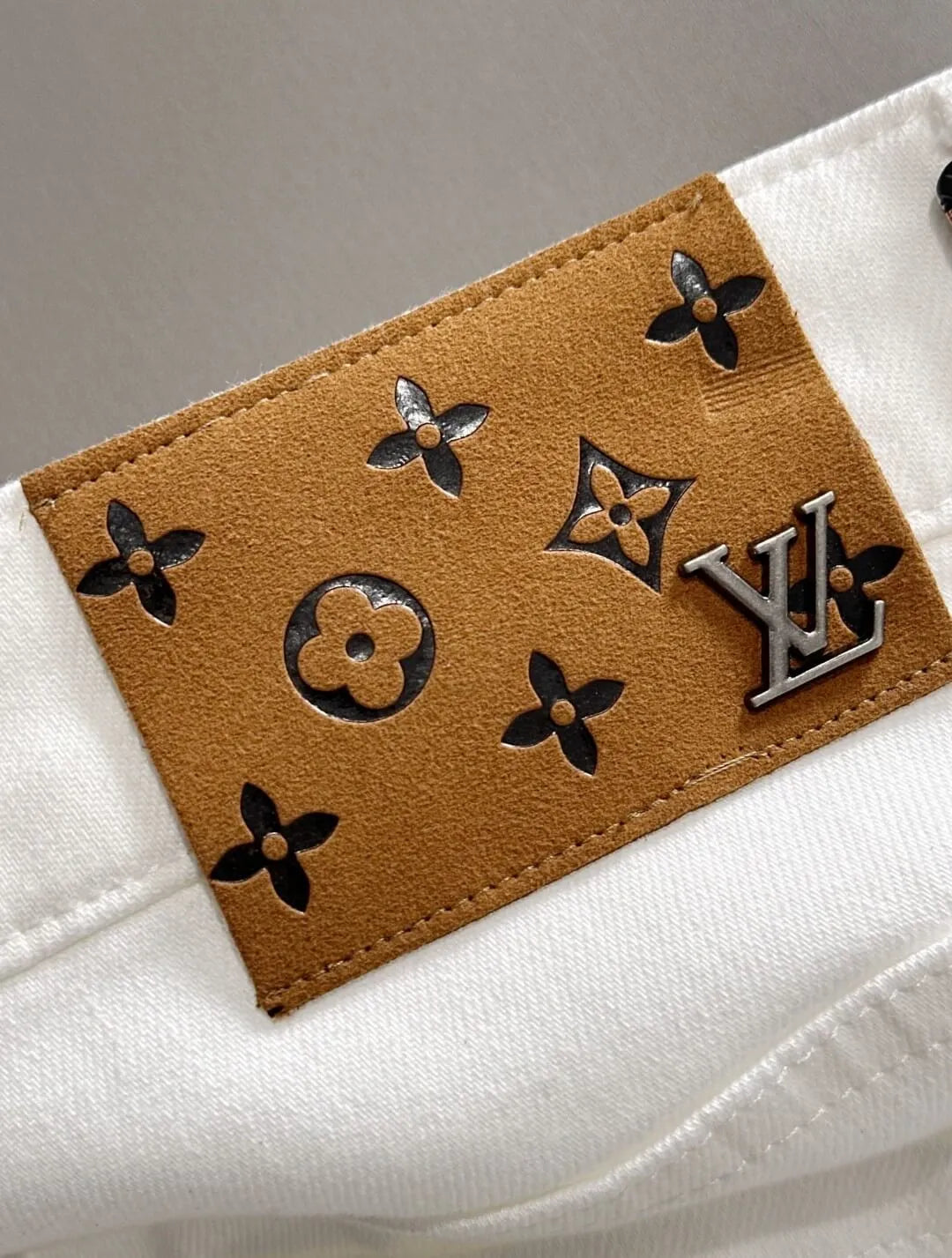 Monogram Leather Tag Jeans