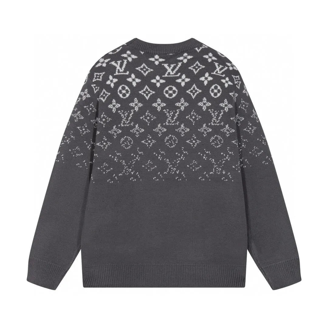 Partial Monogram Knit Sweater