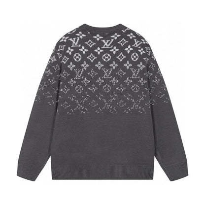 Partial Monogram Knit Sweater