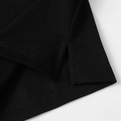 Dual‑Eye Gaze‑Motif Embroidered Polo Shirt