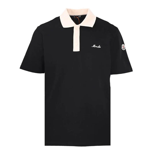 Embroidered Contrast Snap T-shirt