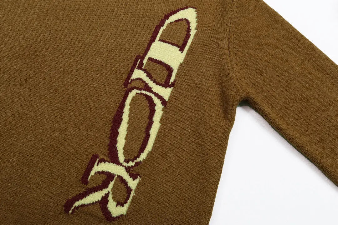 Side Graphic Knit Sweater