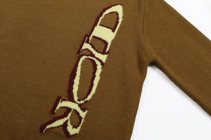 Side Graphic Knit Sweater