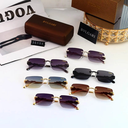 Snake Temple Rimless Square Sunglasses
