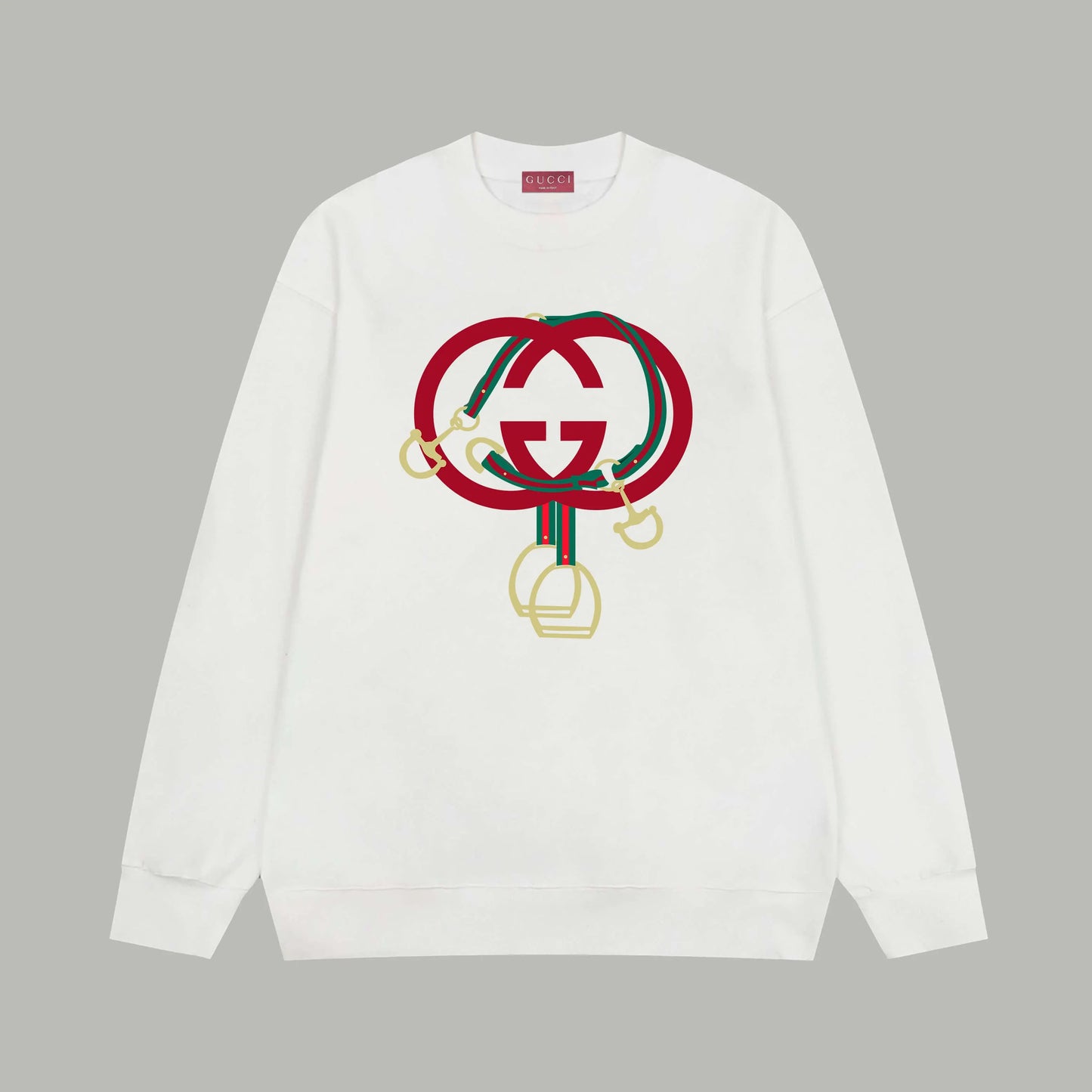 Double-G Buckle Print Sweatshirt