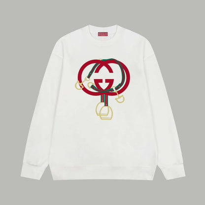 Double-G Buckle Print Sweatshirt