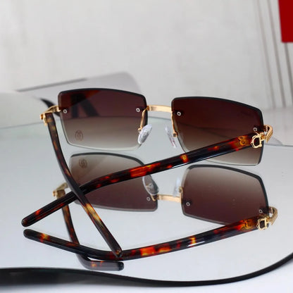 Rimless Business Square Sunglasses