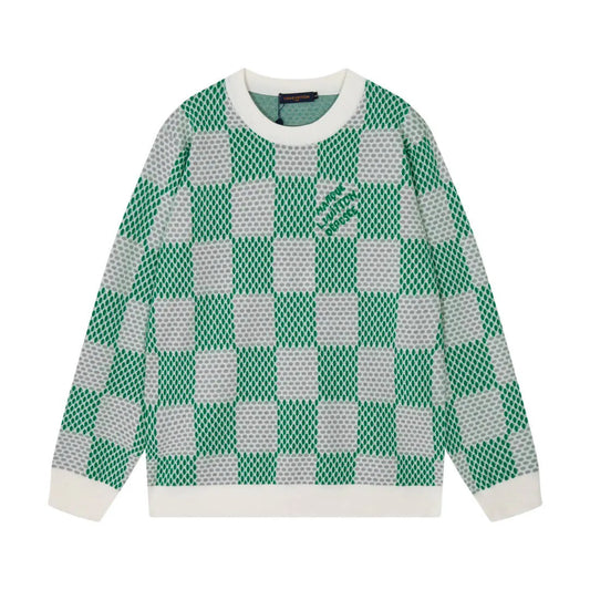 Checkered Jacquard Sweater