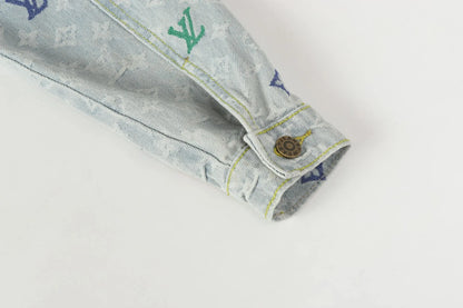 Colorful Embroidered Denim Jacket