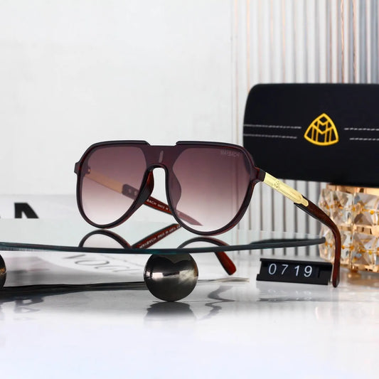 One-Piece Oversized Aviator Sunglasses