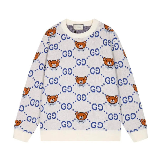 Bear Cartoon Jacquard Sweater