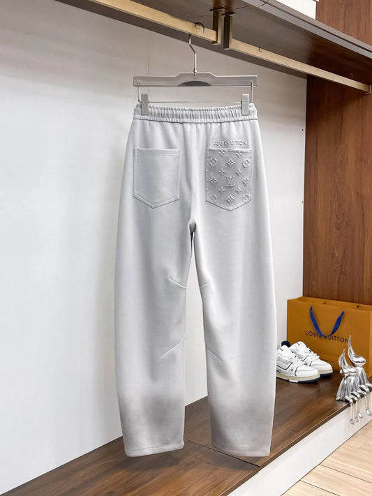 Debossed    Seam Stitching Pants