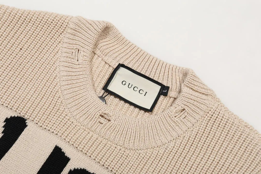 Distressed Crewneck Sweater
