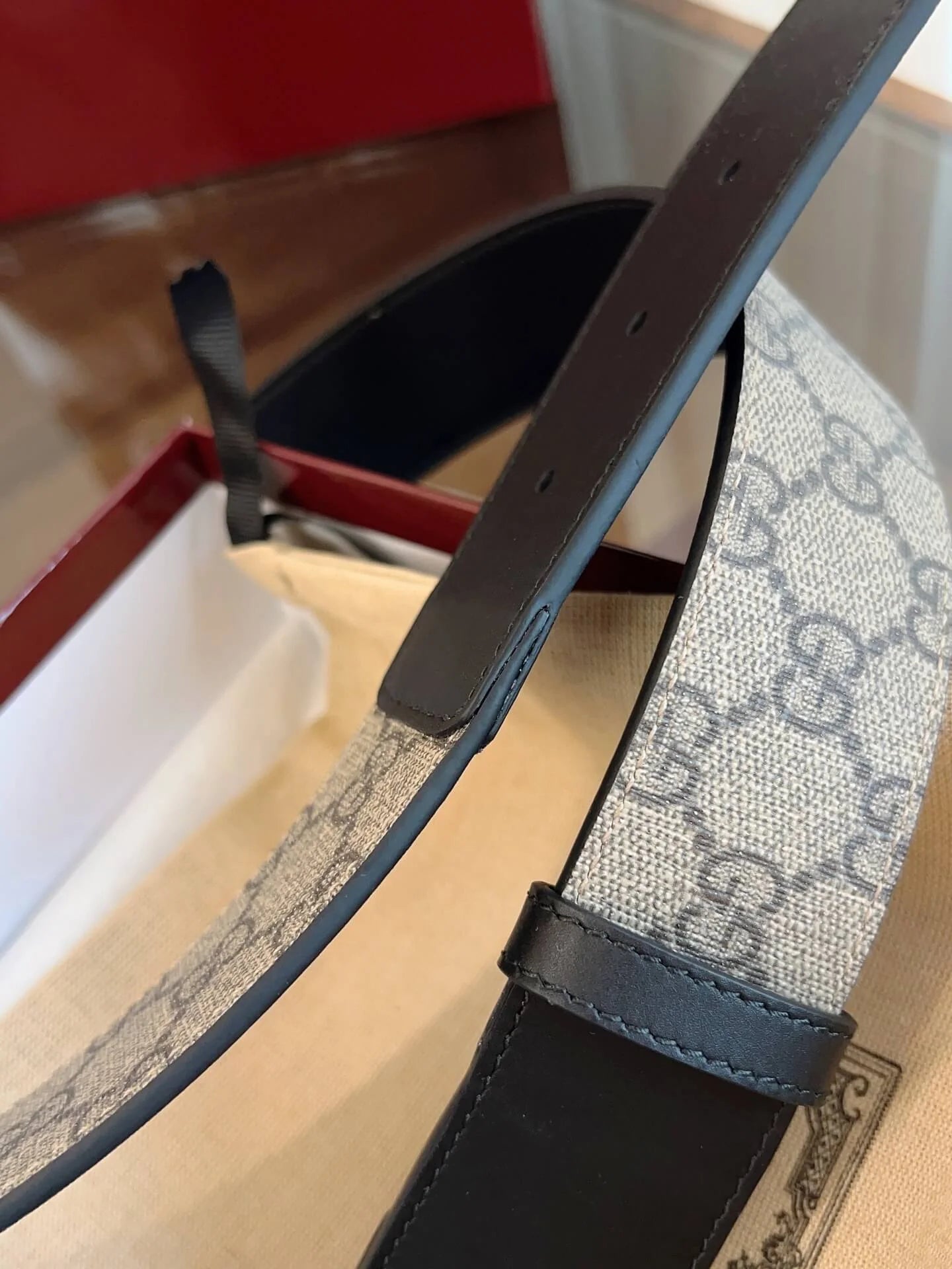 Fabric & Leather Patchwork Belt