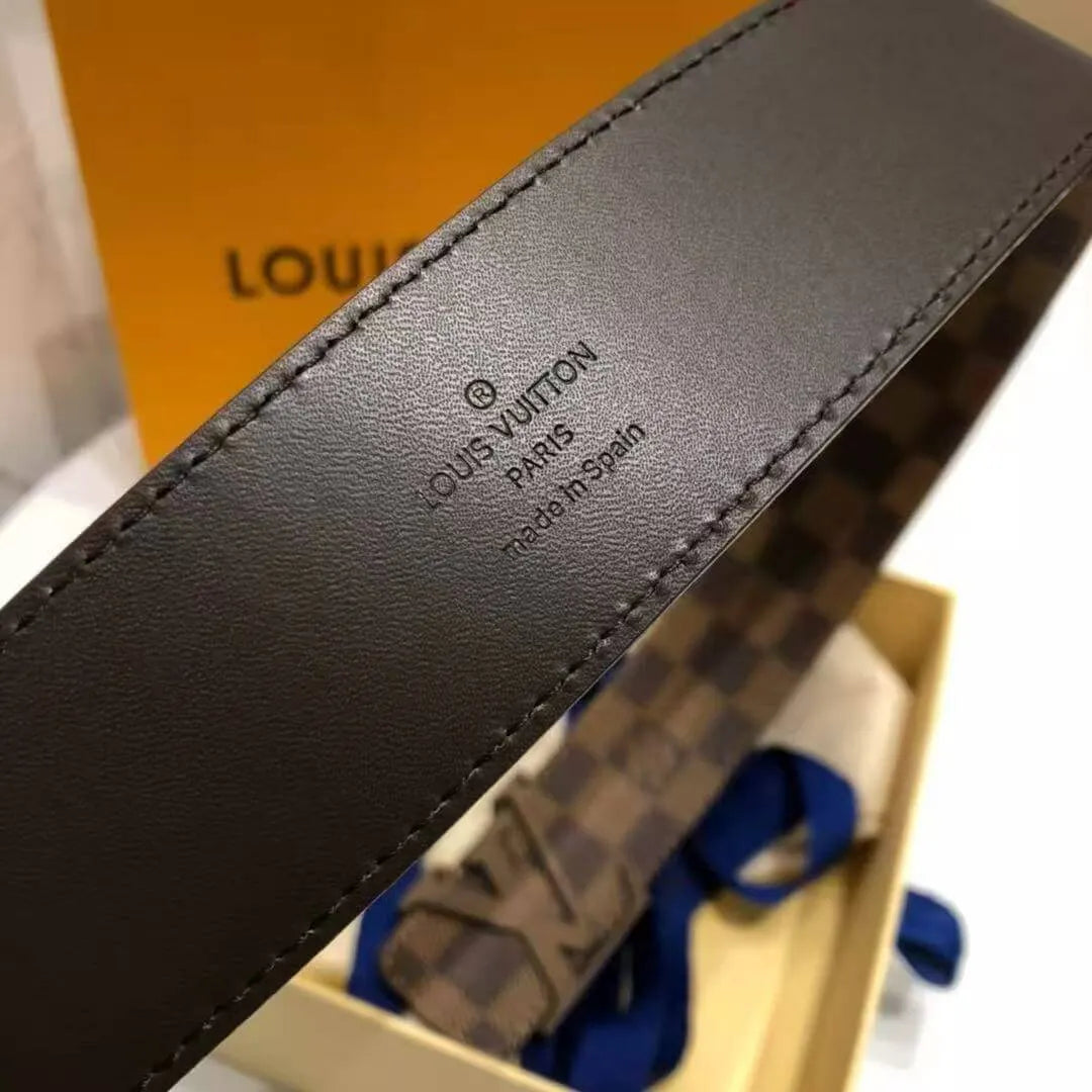 Brown Check Pattern Belt