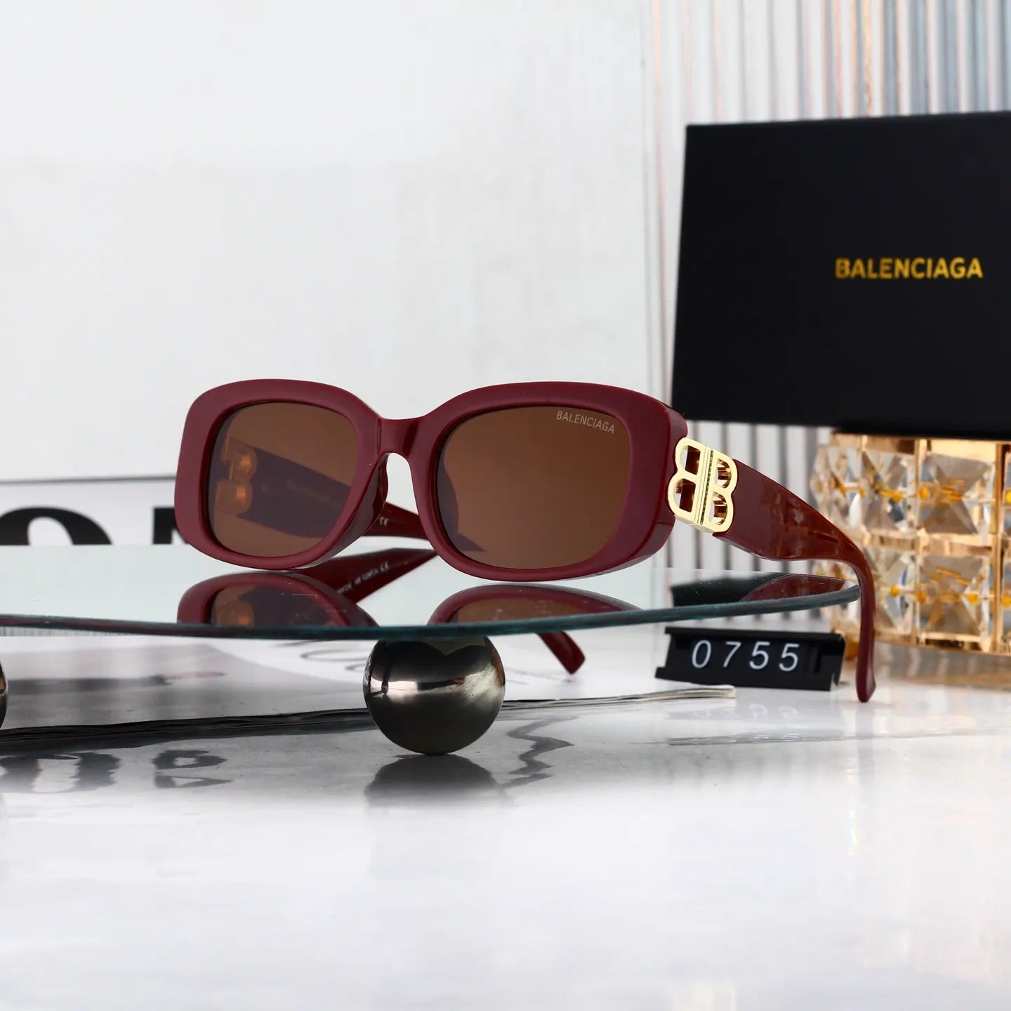 Double B Temple Patchwork Sunglasses
