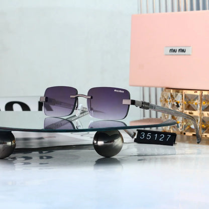Minimalist Frameless Gradient Shades Sunglasses