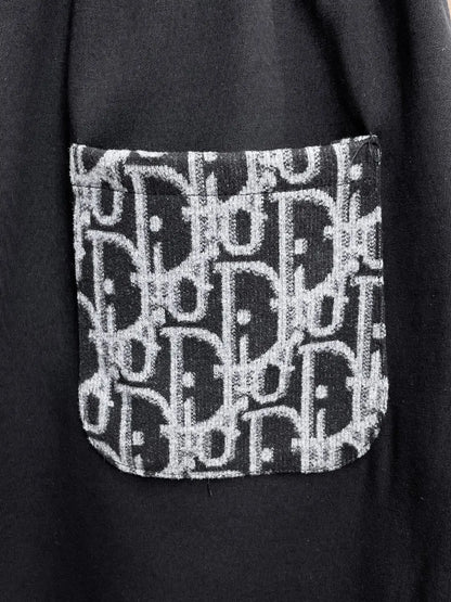 Curved Jacquard Spliced Shorts
