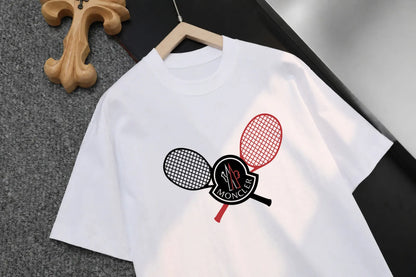 Sports Tennis Racket Graphic Casual T-Shirt