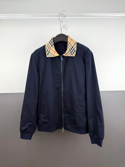 Plaid Ribbed Embroidery Jacket