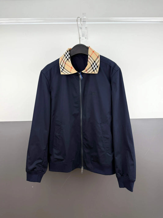 Plaid Ribbed Embroidery Jacket