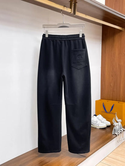 Side Circular Embroidery Pants