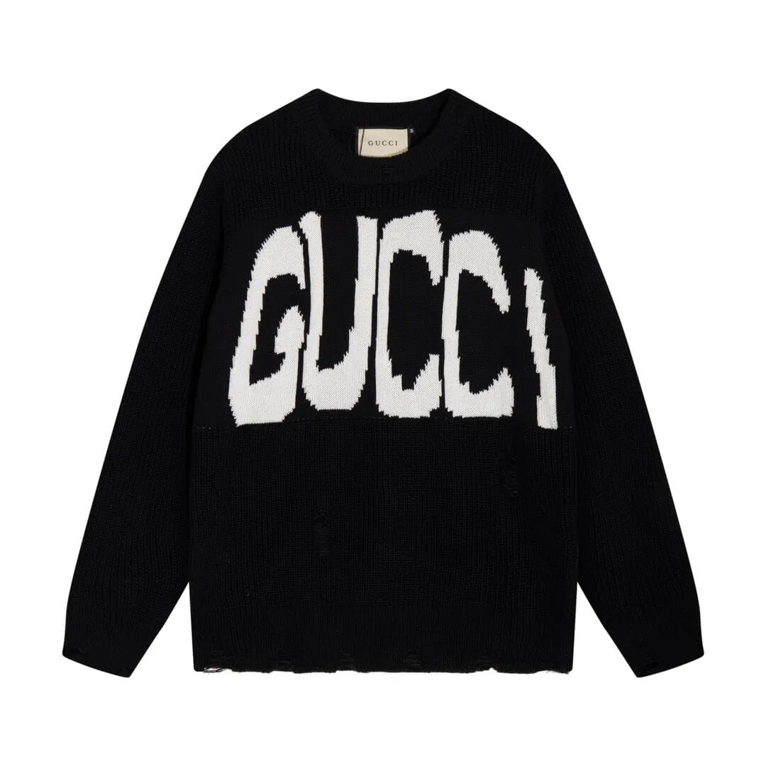 Distressed Crewneck Sweater