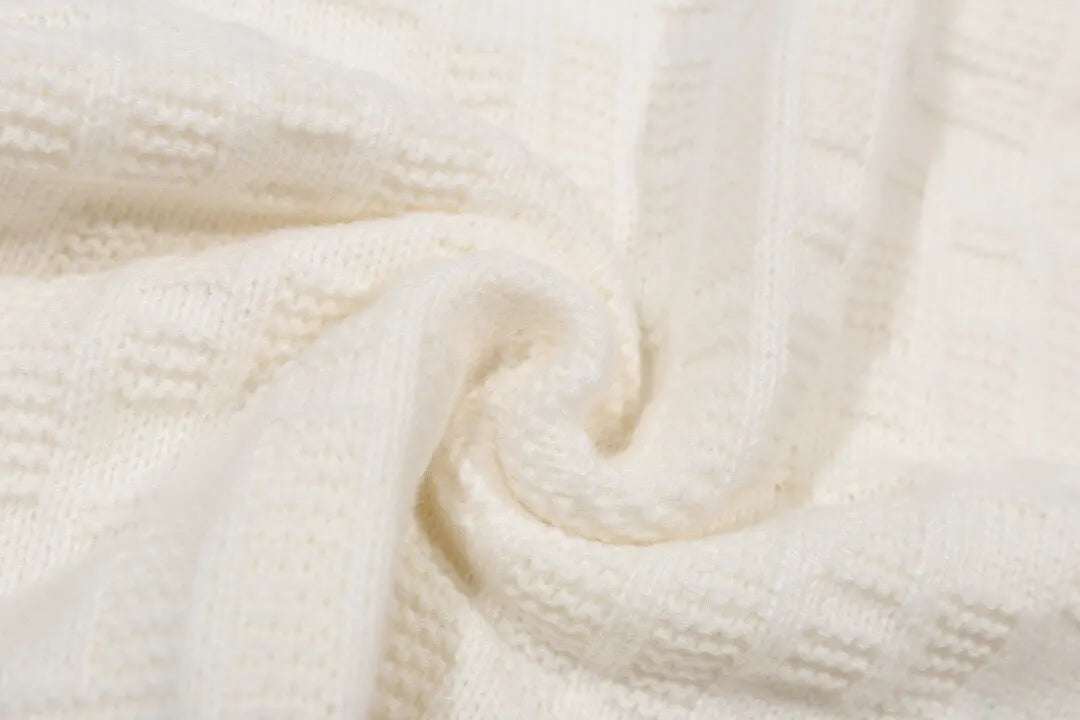 Tone‑on‑Tone Jacquard Sweater