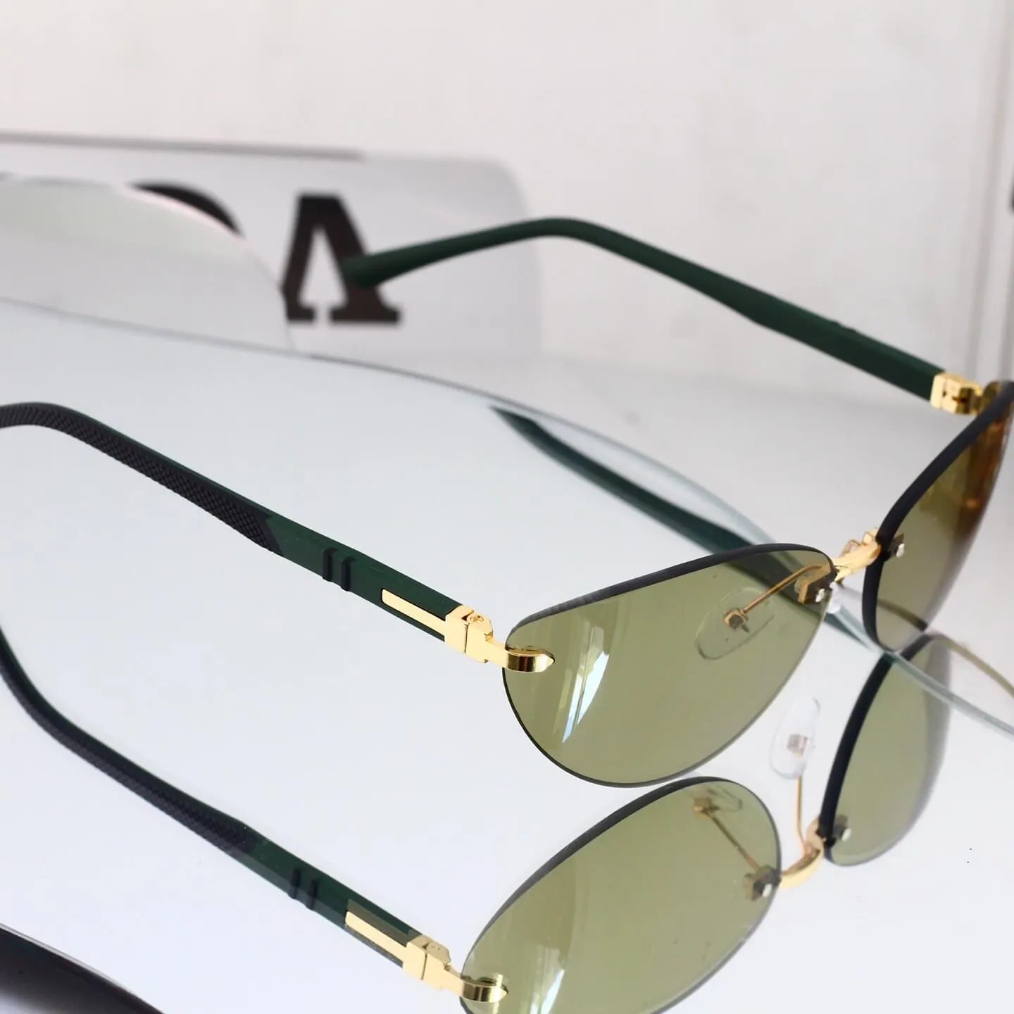 Rimless Cat Eye Sunglasses
