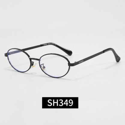 Slim Metal Oval Vintage Sunglasses