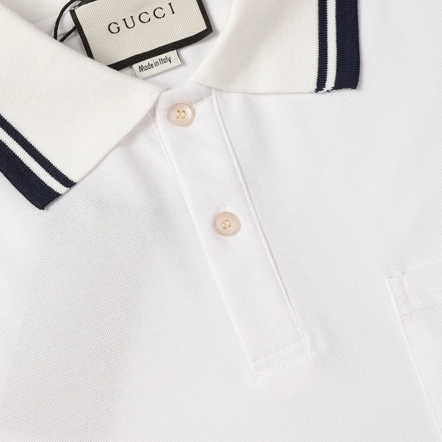 Dual‑Eye Gaze‑Motif Embroidered Polo Shirt