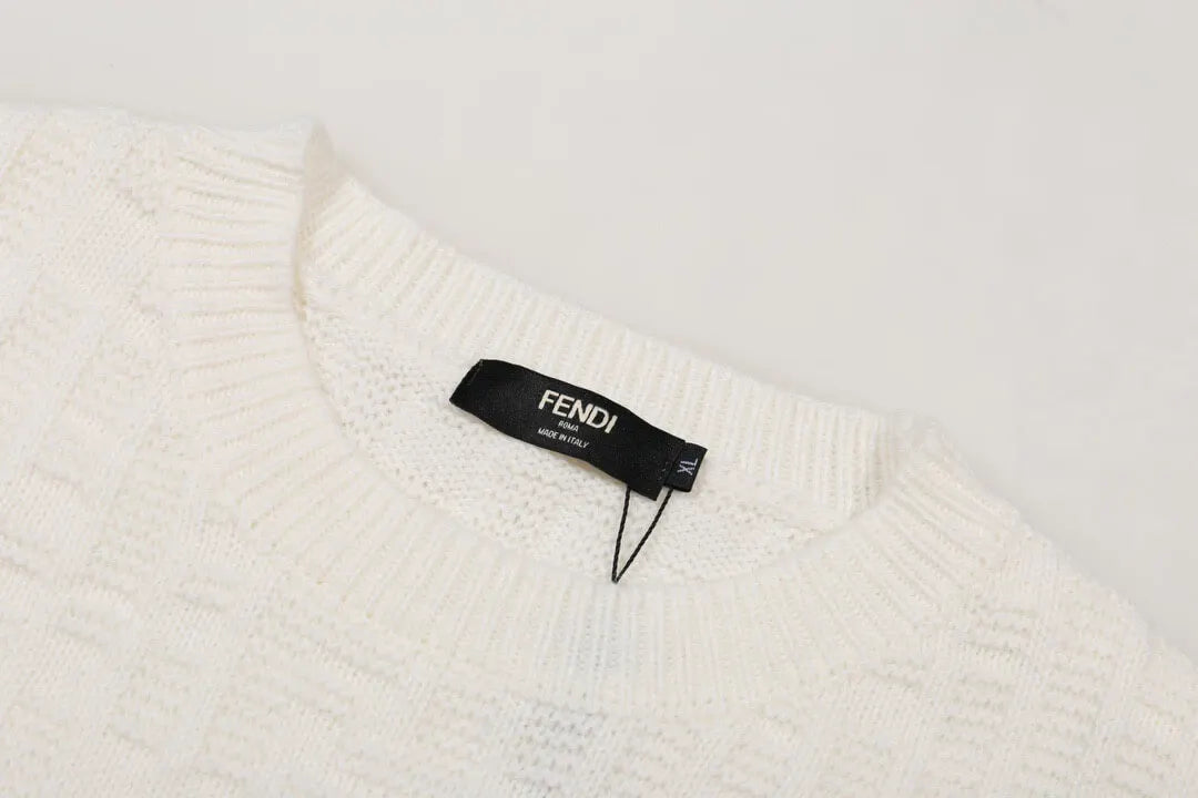 Tone‑on‑Tone Jacquard Sweater