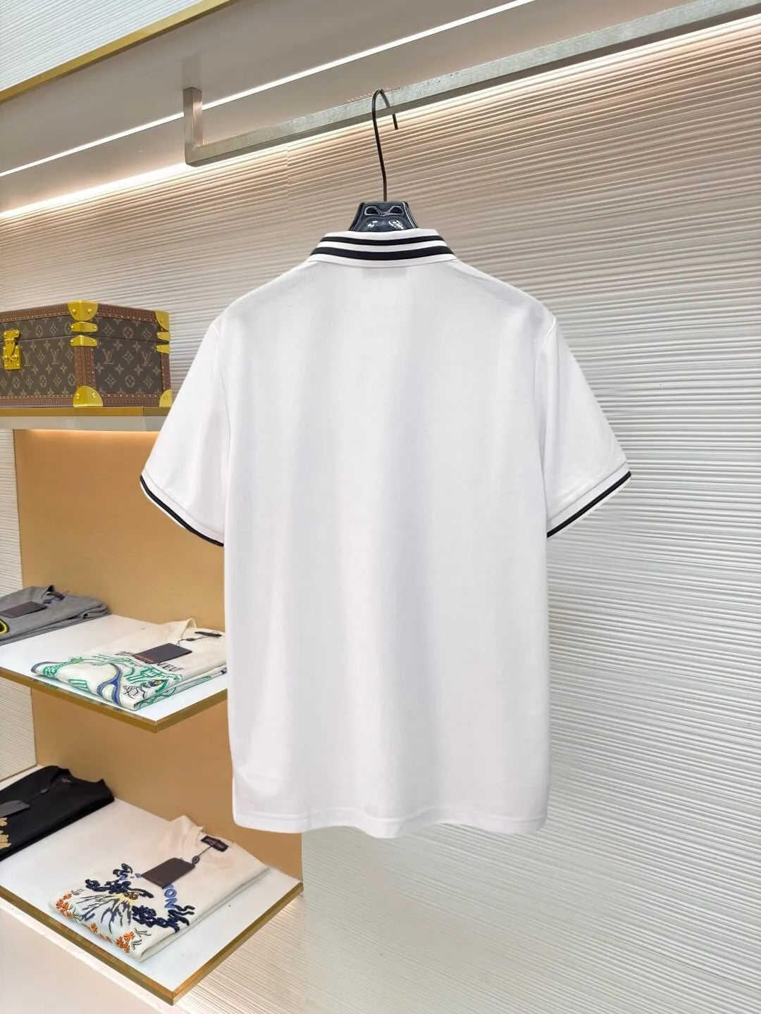 Color Block Stripe Polo Shirt