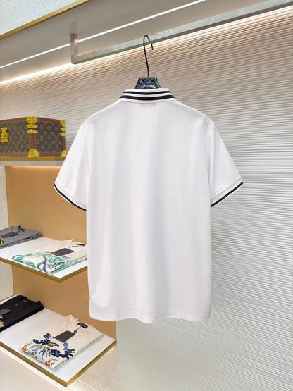 Color Block Stripe Polo Shirt