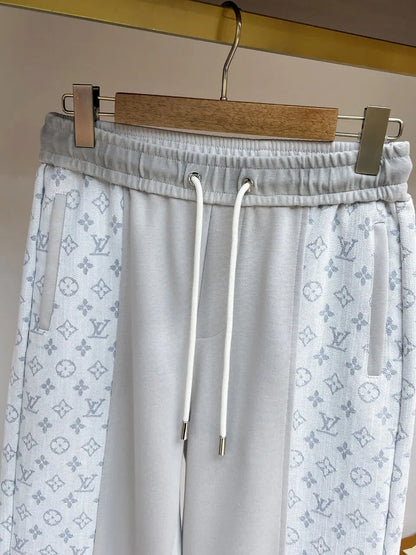 Monogram Color‑Block Straight‑Leg sweatpants