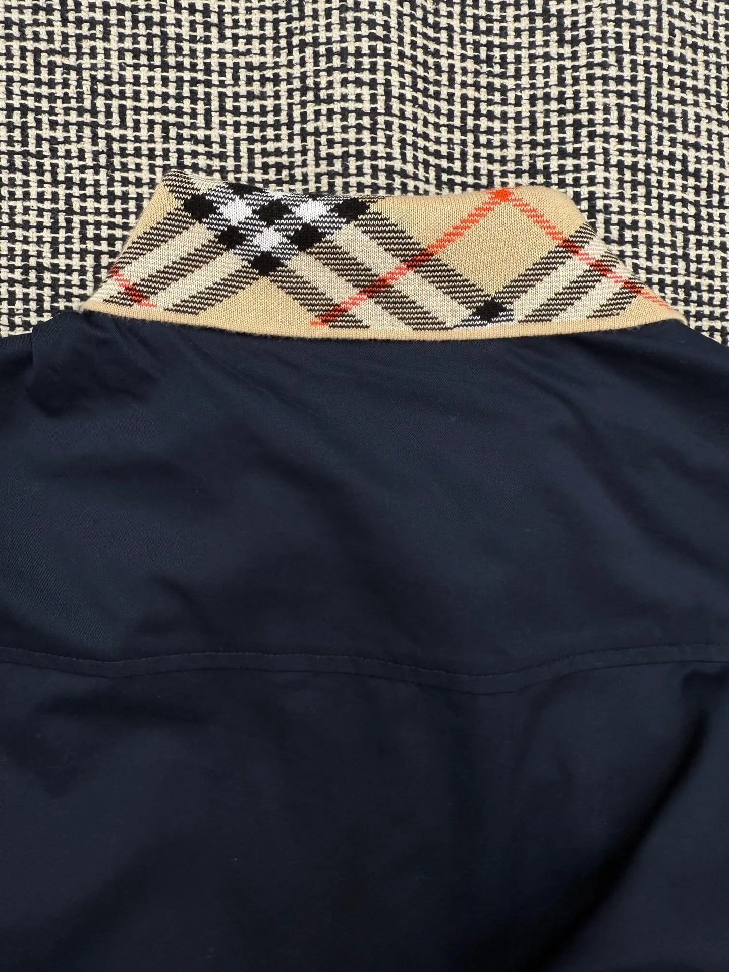 Plaid Ribbed Embroidery Jacket