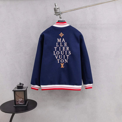 Letter Embroidered Baseball Jacket
