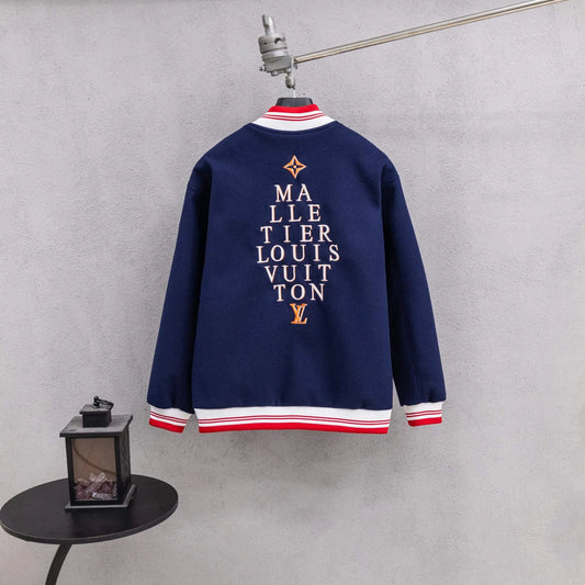 Letter Embroidered Baseball Jacket