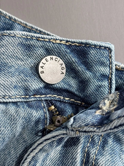 Side Stripe Frayed Hem Ripped Denim Shorts