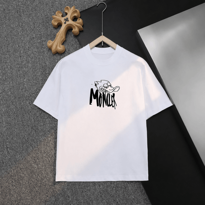 Graffiti Duck Letter Print T‑Shirt