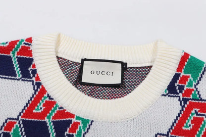 Multicolor Retro Knit Sweater