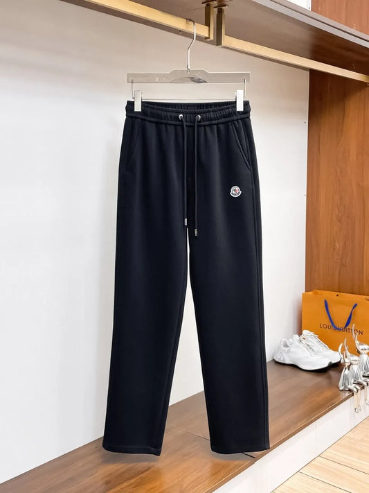 Chest Embroidered Badge Back‑Pocket Motif Pants