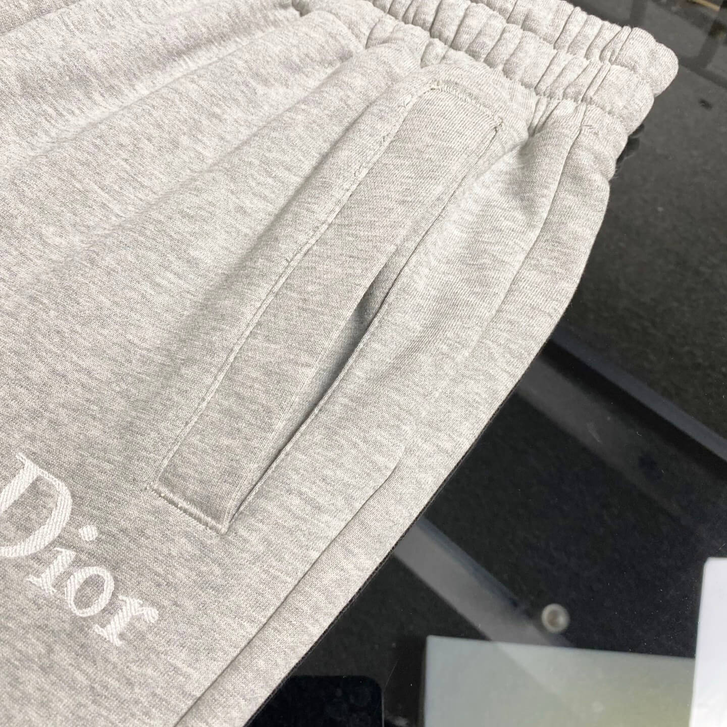 Letter Embroidery Straight Sweat Pants