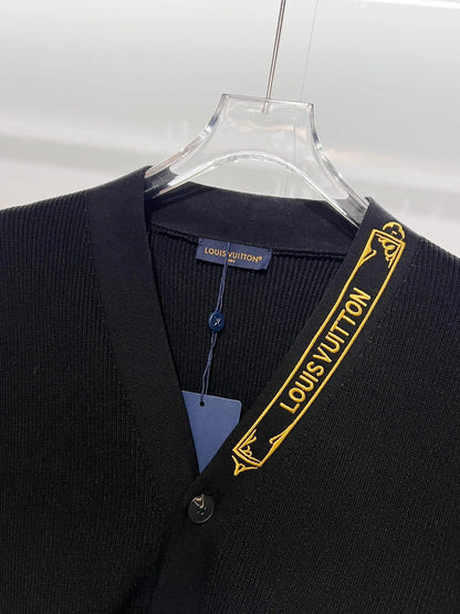 Double‑Pocket Jacquard Cardigan Jacket