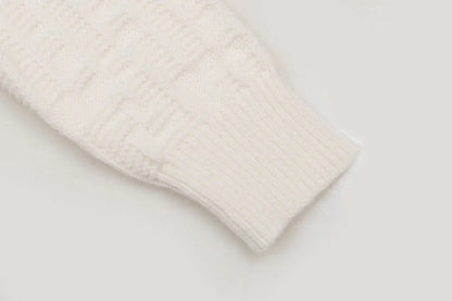 Tone‑on‑Tone Jacquard Sweater