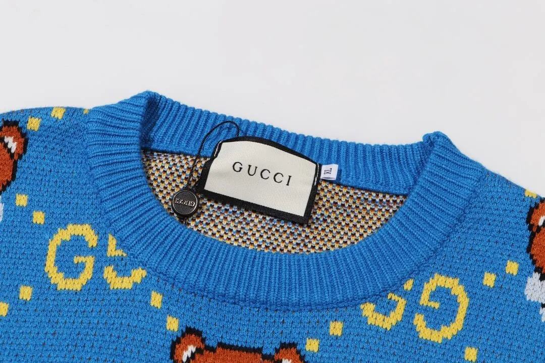 Bear Cartoon Jacquard Sweater