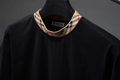 New Arrival Plaid Collar T-Shirt