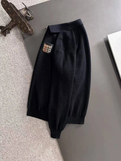 Pocket Plaid Sweatshirt
